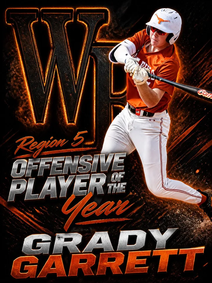 Player of the Year baseball graphic for Grady Garrett, made before the upgrade