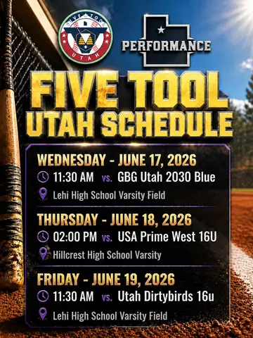 AI-generated schedule release graphic listing upcoming games