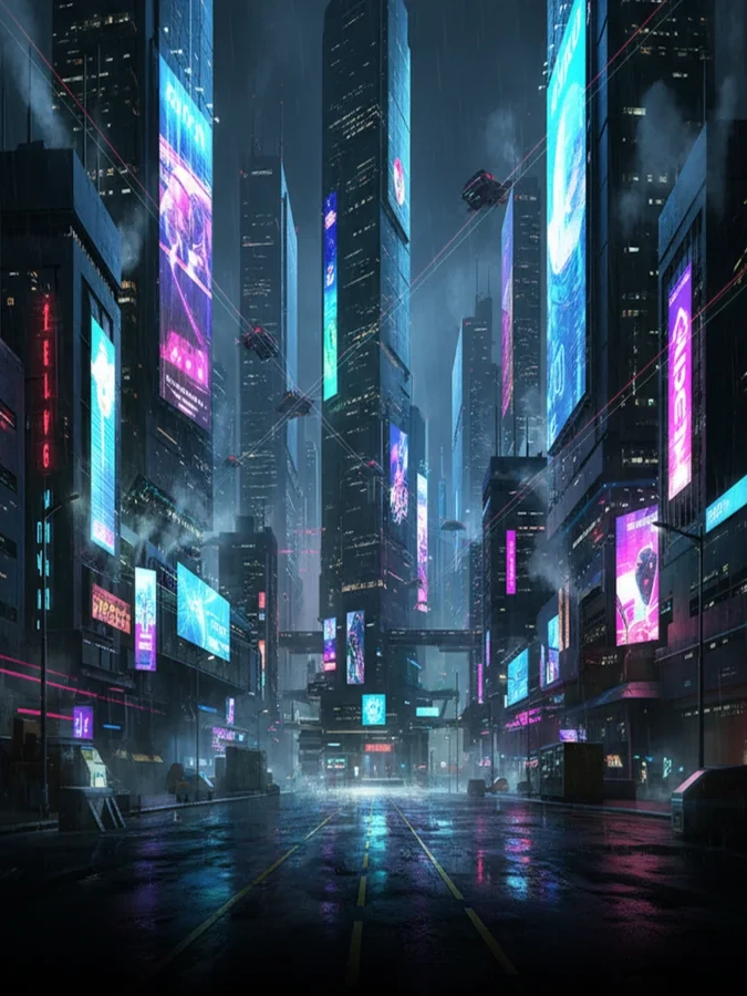 Cyberpunk City style example